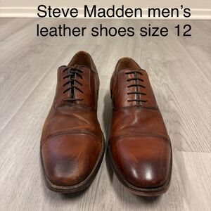Steve Madden Men's Tan Leather Oxfords